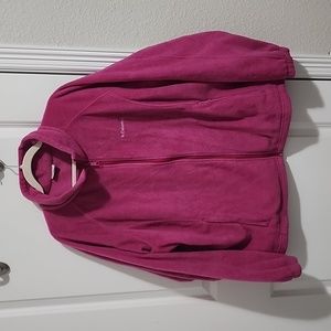 Used- Pink 3x plus size women's cloumbia fleece jacket